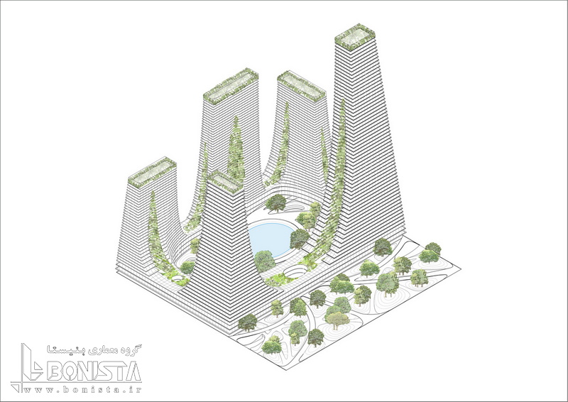 طراحی برج های کرادل توسط شرکت معماری تونکین لیو در ژنگژو چین